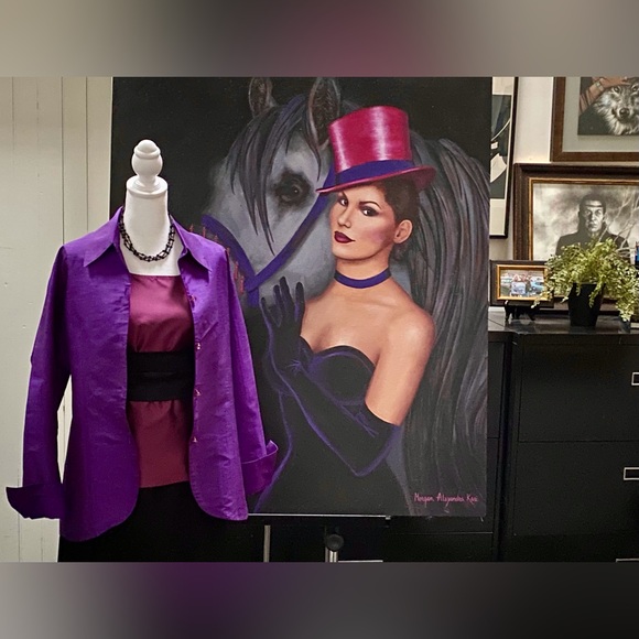 Connie Robertson vintage purple silk jacket - Picture 8 of 11